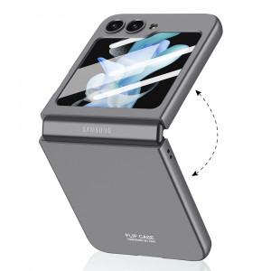 Husa telefon Samsung Galaxy Z Flip5 + Folie - GKK 360 - Silver - Img 4