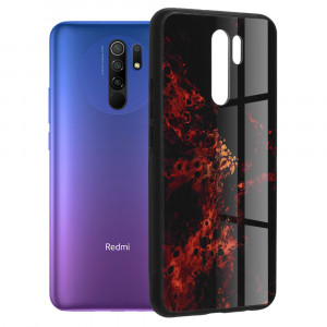 Husa telefon Xiaomi Redmi 9 - Techsuit Glaze Series - Red Nebula - Img 1