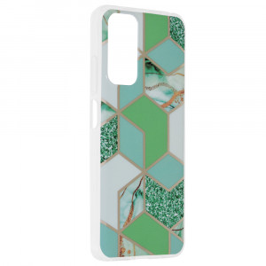 Husa telefon Xiaomi Redmi Note 11 / Note 11S - Techsuit Marble Series - Green Hex - Img 2