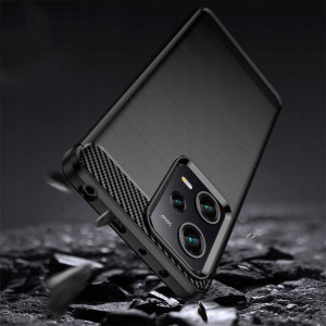 Husa telefon Xiaomi Redmi Note 12 Pro / Poco X5 Pro - Techsuit Carbon Silicone - Black - Img 4