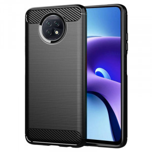 Husa telefon Xiaomi Redmi Note 9T 5G - Techsuit Carbon Silicone - Black - Img 1