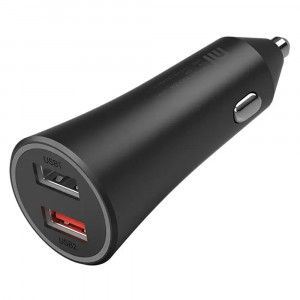 Incarcator Auto 2x USB Fast Charging 37W - Xiaomi Mi (CC06ZM) - Black (Blister Packing) - Img 1