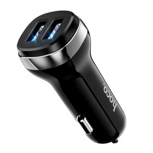 Incarcator Auto 2xUSB, 12W, 2.4A - Hoco Superior (Z40) - Black - Img 1
