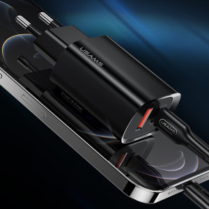 Incarcator Priza 1xUSB-C, PD20W, 1xUSB-A, QC3.0 - USAMS T35 (US-CC121) - Black - Img 4