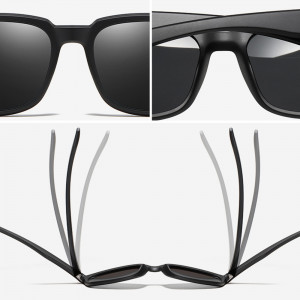 Ochelari de Soare - Techsuit Polarised TR90 (MM108) - Bright Black / Ice Blue - Img 3