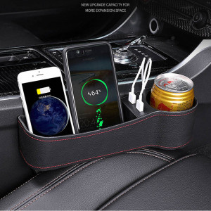 Organizator Auto cu Porturi 2 x USB - Techsuit (SGSB-01) - Black - Img 2