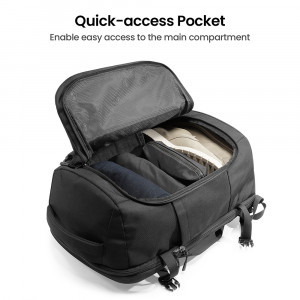 Rucsac pentru Calatorie cu Compartiment pentru Laptop/Tableta - Tomtoc (T66M1D1) - Black - Img 4