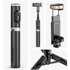 Selfie Stick cu Trepied Stabil si Telecomanda, 73cm - Techsuit (Q12) - Black - Img 3