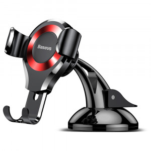 Suport Auto Bord / Parbriz - Baseus Osculum (SUYL-XP09) - Black Red - Img 1