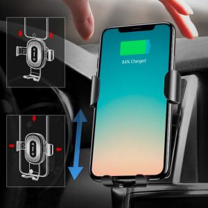 Suport Auto cu Incarcare Wireless Grila - Baseus (WXYL-01) - Black - Img 2
