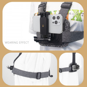 Suport pentru Camera cu Prindere la Piept - Techsuit (JX-002) - Gray - Img 4