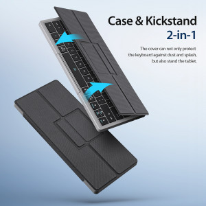 Tastatura Bluetooth cu Husa - Dux Ducis - Keyboard OK Series - Gray - Img 3