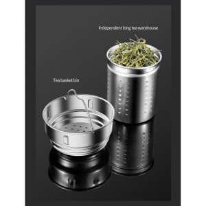 Termos cu Infuzor si Display Digital, 1000ml - Techsuit (THM6) - Silver - Img 4