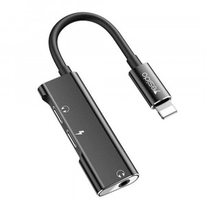 Adaptor Audio DAC Lightning la 2x Lightning, Jack - Yesido (YAU-13) - Black - Img 2