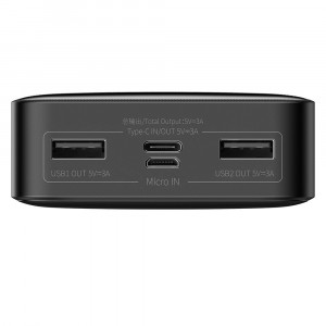 Baterie externa 20000mAh, 15W - Baseus Bipow Digital Display (PPBD050101) - Black - Img 3