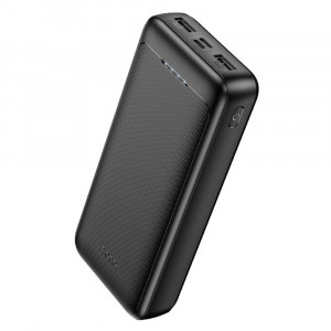 Baterie Externa 2x USB, Type-C, Micro-USB, 2A, 20000mAh - Hoco Smart (J111A) - Black - Img 2
