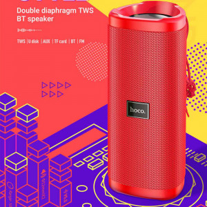 Boxa Portabila Bluetooth 5.0, 2x5W - Hoco Bella (HC4) - Red - Img 3