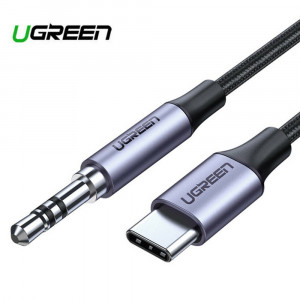 Cablu Audio Adaptor Type-C la Jack 1m - Ugreen (30633) - Deep Gray - Img 3