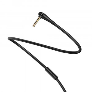 Cablu Audio Jack la Jack cu microfon 1m - Hoco (UPA15) - Black - Img 3