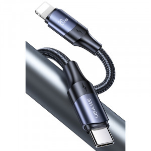 Cablu de Date Type C la Lightning 20W, PD, Fast Charge, 1.2m - USAMS U71 (US-SJ521) - Black - Img 3