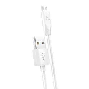 Cablu de Date USB-A la Micro-USB 10.5W, 2.1A, 1m - Hoco Rapid (X1) - White - Img 2