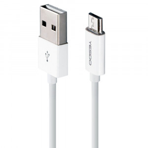 Cablu de Date USB la Micro-USB, 2.4A, 1.2m - Yesido (CA-22) - White - Img 3