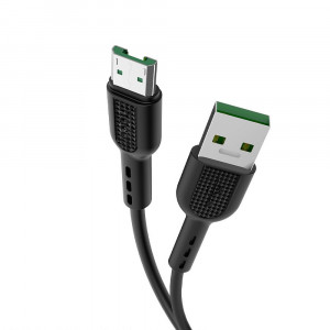 Cablu de Date USB la Micro USB 20W, 4A, 1m - Hoco Surge (X33) - Black - Img 1