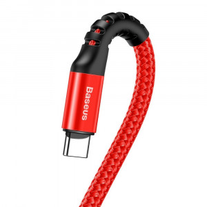 Cablu de Date USB la Type-C 2A, 1m - Baseus Fish Eye Sprind (CATSR-09) - Red - Img 2
