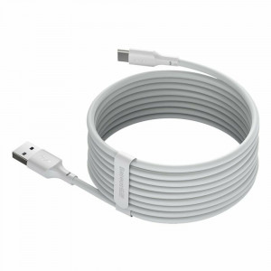 Cablu de Date USB la Type-C, Fast Charging 5A, 40W, 1.5m (set 2) - Baseus (TZCATZJ-02) - White - Img 4