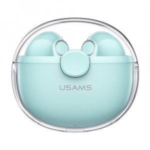 Casti Bluetooth Wireless Stereo - USAMS BU12 Series Dual-Channel (BHUBU03) - Green - Img 1