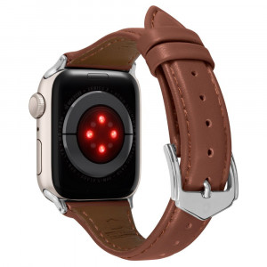 Curea pentru Apple Watch 1 / 2 / 3 / 4 / 5 / 6 / 7 / 8 / SE / SE 2 (38 / 40 / 41 mm) - Spigen Cyrill Kajuk - Chestnut - Img 2