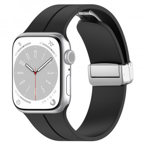 Curea pentru Apple Watch 1/2/3/4/5/6/7/8/SE/SE 2 (38/40/41mm) - Techsuit Watchband (W011) - Black - Img 2