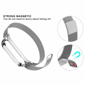 Curea pentru Xiaomi Mi Band 5 / 5 NFC / 6 / 6 NFC / Amazfit Band 5 - Techsuit Watchband (W019) - Black - Img 4