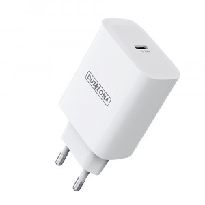 Duzzona - Wall Charger (T3) - Type-C Fast Charging for iPhone / iPad, 20W - White - Img 1
