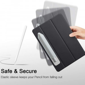 ESR - Pen Holder - for 1st and 2nd Gen, PU Leather, Lycra, Adhesive Attached - Grey - Img 3