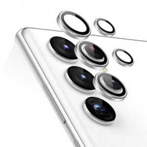 Folie Camera pentru Samsung Galaxy S23 Ultra - ESR Lens Protector Tempered Glass - Silver - Img 2