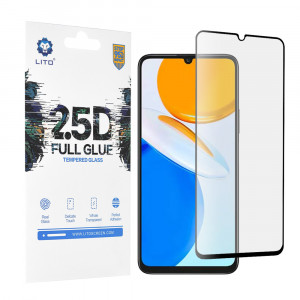 Folie protectie telefon Honor X7 - Lito 2.5D FullGlue Glass - Black - Img 1