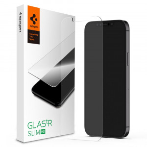 Folie protectie telefon iPhone 12 / 12 Pro - Spigen Glas.TR Slim - Clear - Img 1