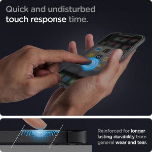 Folie protectie telefon iPhone 12 Pro Max - Spigen Glas.TR Slim - Black - Img 4
