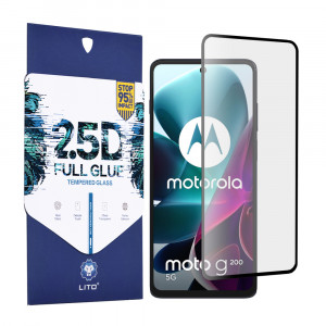 Folie protectie telefon Motorola Moto G200 5G / Edge S30 - Lito 2.5D FullGlue Glass - Black - Img 1