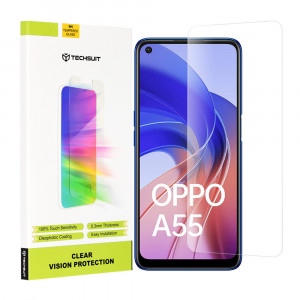 Folie protectie telefon Oppo A55 - Techsuit Clear Vision Glass - Transparent - Img 1