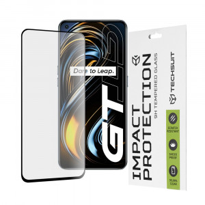 Folie protectie telefon Realme GT 5G - Techsuit 111D Full Cover / Full Glue Glass - Black - Img 1