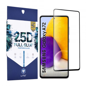 Folie protectie telefon Samsung Galaxy A72 4G / A72 5G - Lito 2.5D FullGlue Glass - Black - Img 1