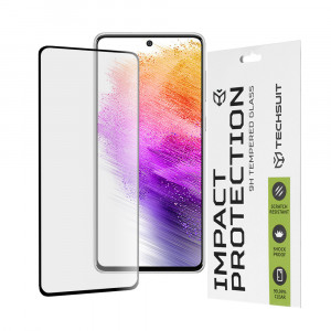 Folie protectie telefon Samsung Galaxy A73 5G - Techsuit 111D Full Cover / Full Glue Glass - Black - Img 1