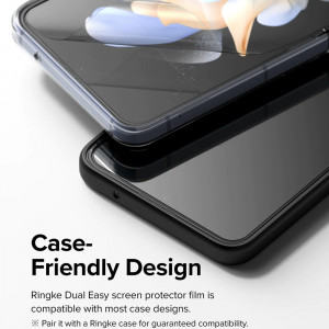 Folie protectie telefon Samsung Galaxy Z Flip4 (set 2) - Ringke Dual Easy Full - Clear - Img 4