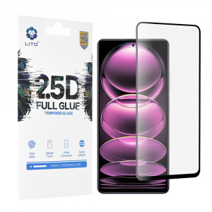 Folie protectie telefon Xiaomi Redmi Note 12 Pro / 12 Pro+/ Poco X5 Pro - Lito 2.5D FullGlue Glass - Black - Img 1