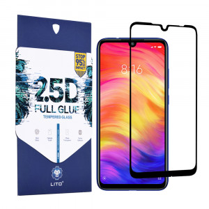 Folie protectie telefon Xiaomi Redmi Note 7 / Note 7 Pro - Lito 2.5D FullGlue Glass - Black - Img 1