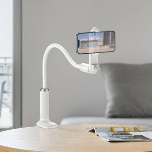 Hoco - Desk Holder Lazy Stand (HD4) - Aluminium Adjustable 360° Arm with Clamp for Phone - White - Img 3
