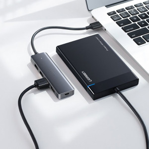 Hub Type-C la 4xUSB 3.0, Micro-USB, 5Gbps - Ugreen (70336) - Gray - Img 3