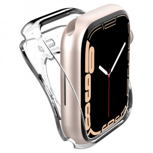 Husa pentru Apple Watch 4 / 5 / 6 / SE / SE 2 / 7 / 8 (40mm / 41mm) - Spigen Liquid Crystal (ACS04195) - Crystal Clear - Img 3